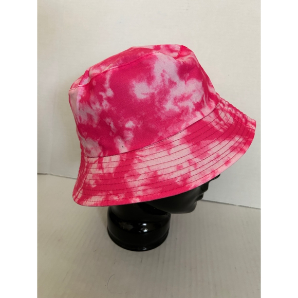 Unisex Unbranded Bucket Hat One Size Pink White *NEW* - Picture 1 of 7